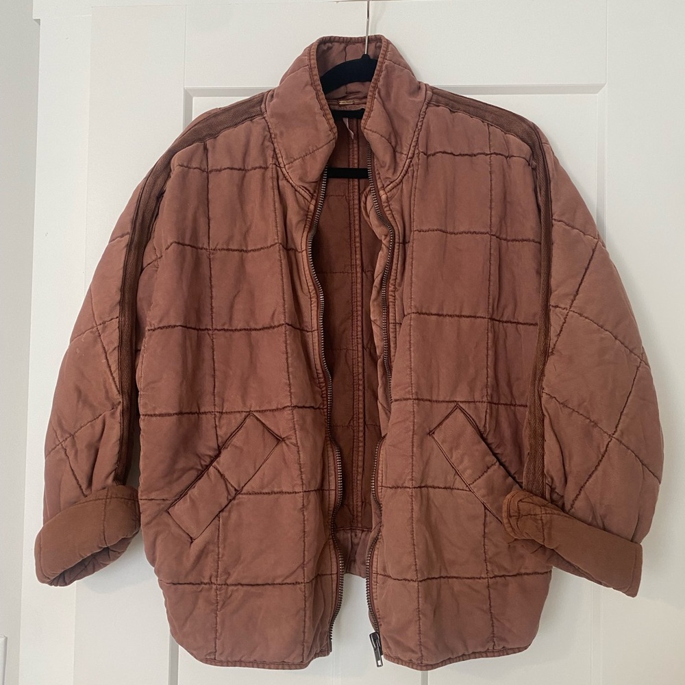Free People Dolman Quilted Knit Jacket XS Rare Color